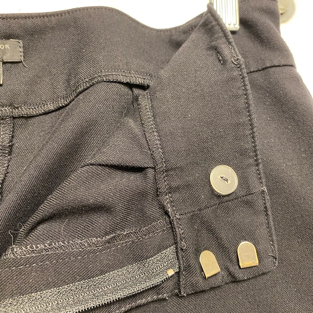 EUC Ann Taylor Factory Petite black wide leg  pants, size 10 Petite - Picture 6 of 7